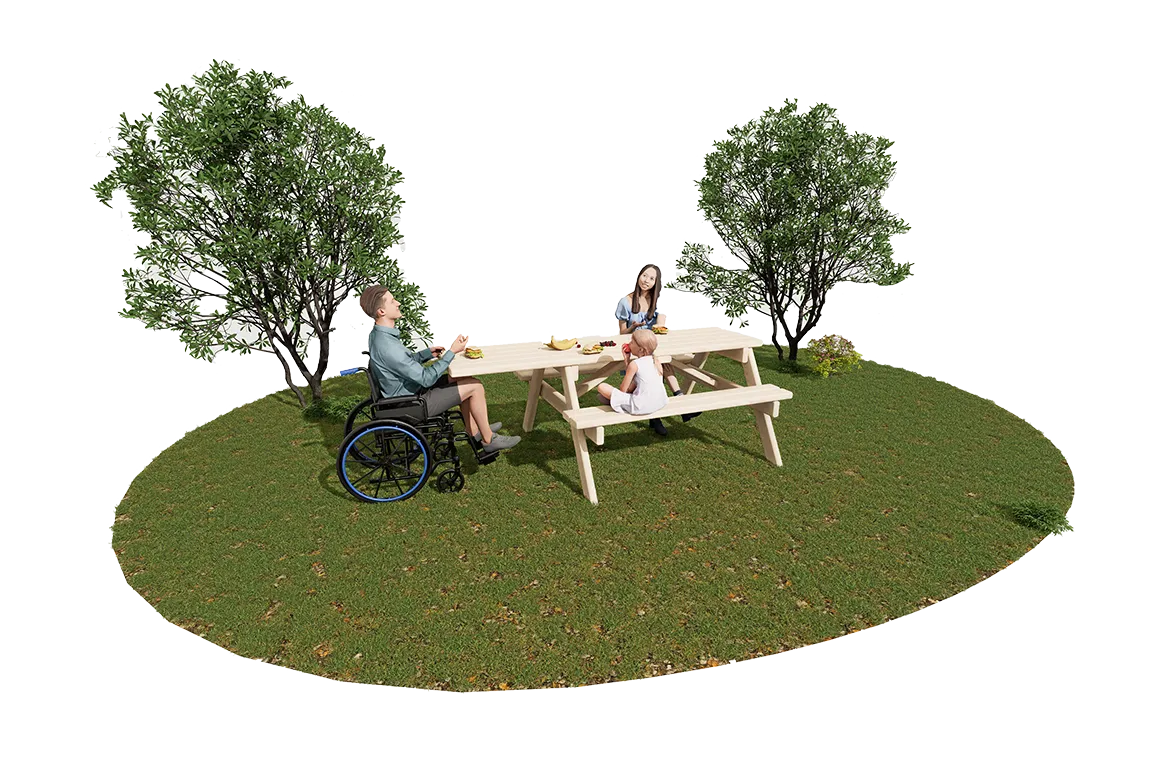 Inclusive picnic table image